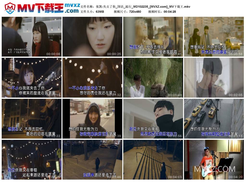 张凯-失去了你_国语_流行_MD102235